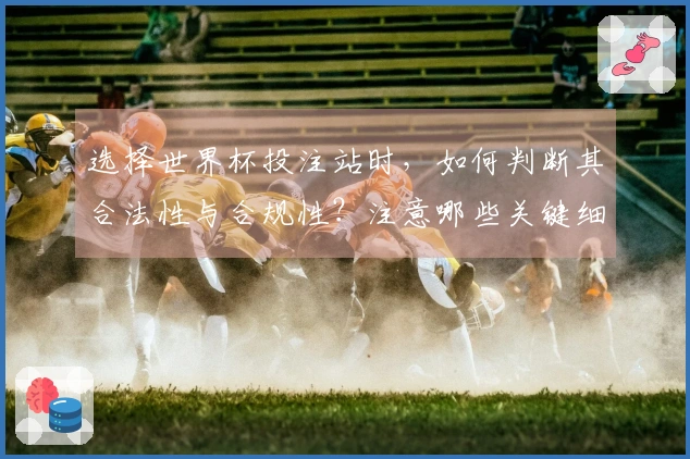 选择世界杯投注站时，如何判断其合法性与合规性？注意哪些关键细节？
